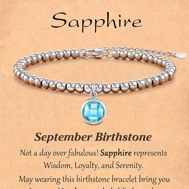 Fashion Elegant Geometric Round Plated Stainless Steel Bracelet for Women