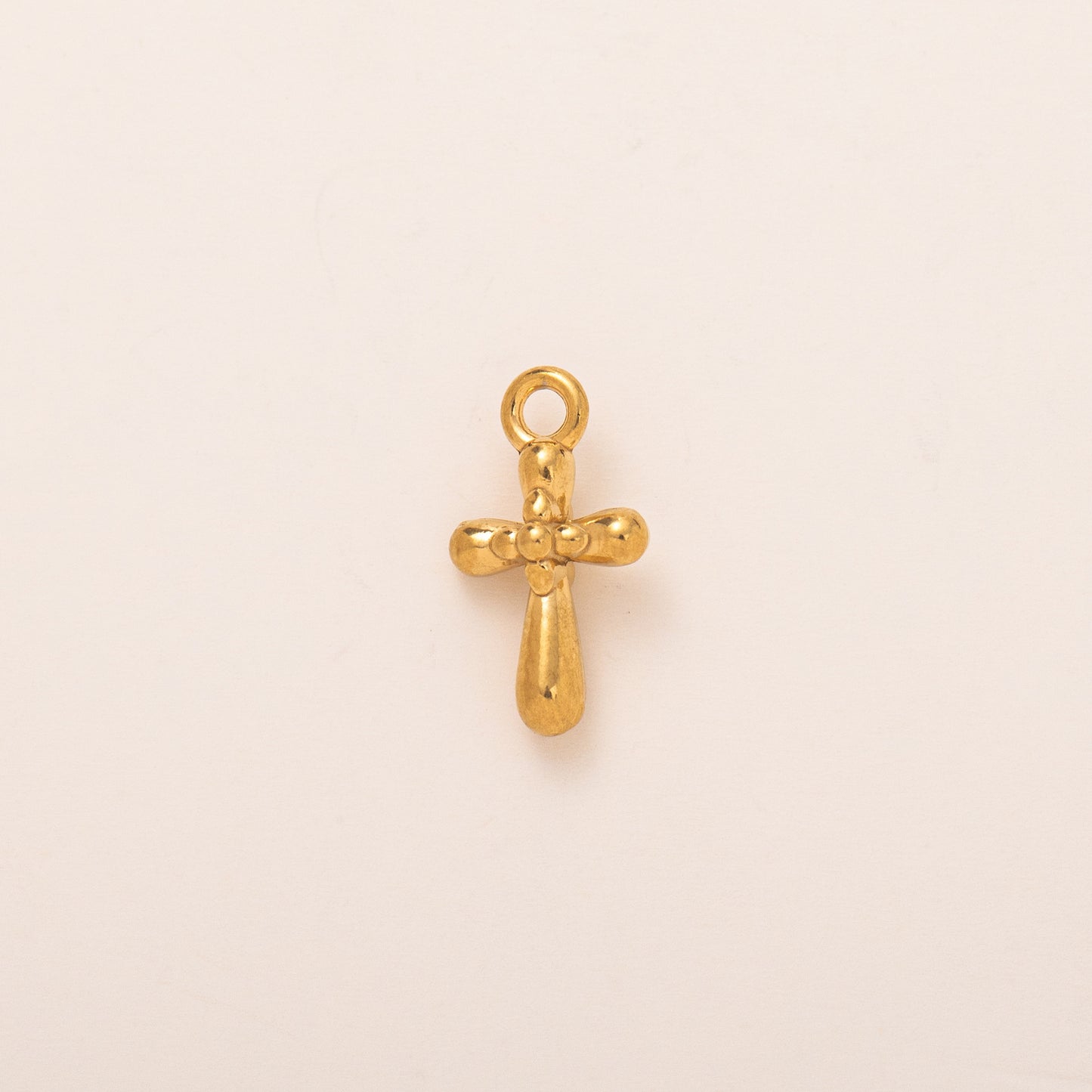 Vintage Geometric Stainless Steel PVD Gold Plated Pendant Charm Bar