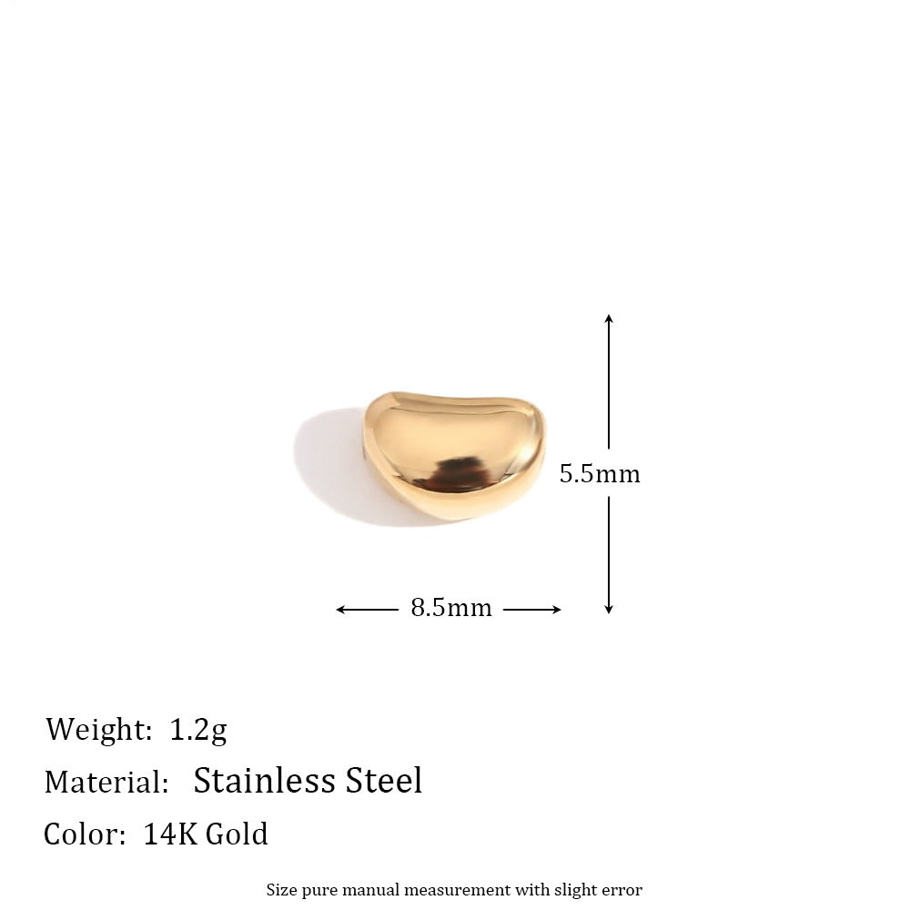 Minimalist Geometric Pendant with 14K Gold Plated Stainless Steel Round Heart Shape and Greek Key Pattern for DIY Jewelry Making