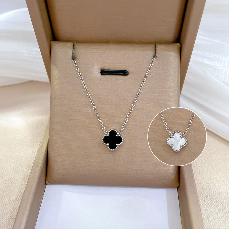 Collana in acciaio al titanio geometrica minimalista per unisex con catena irregolare