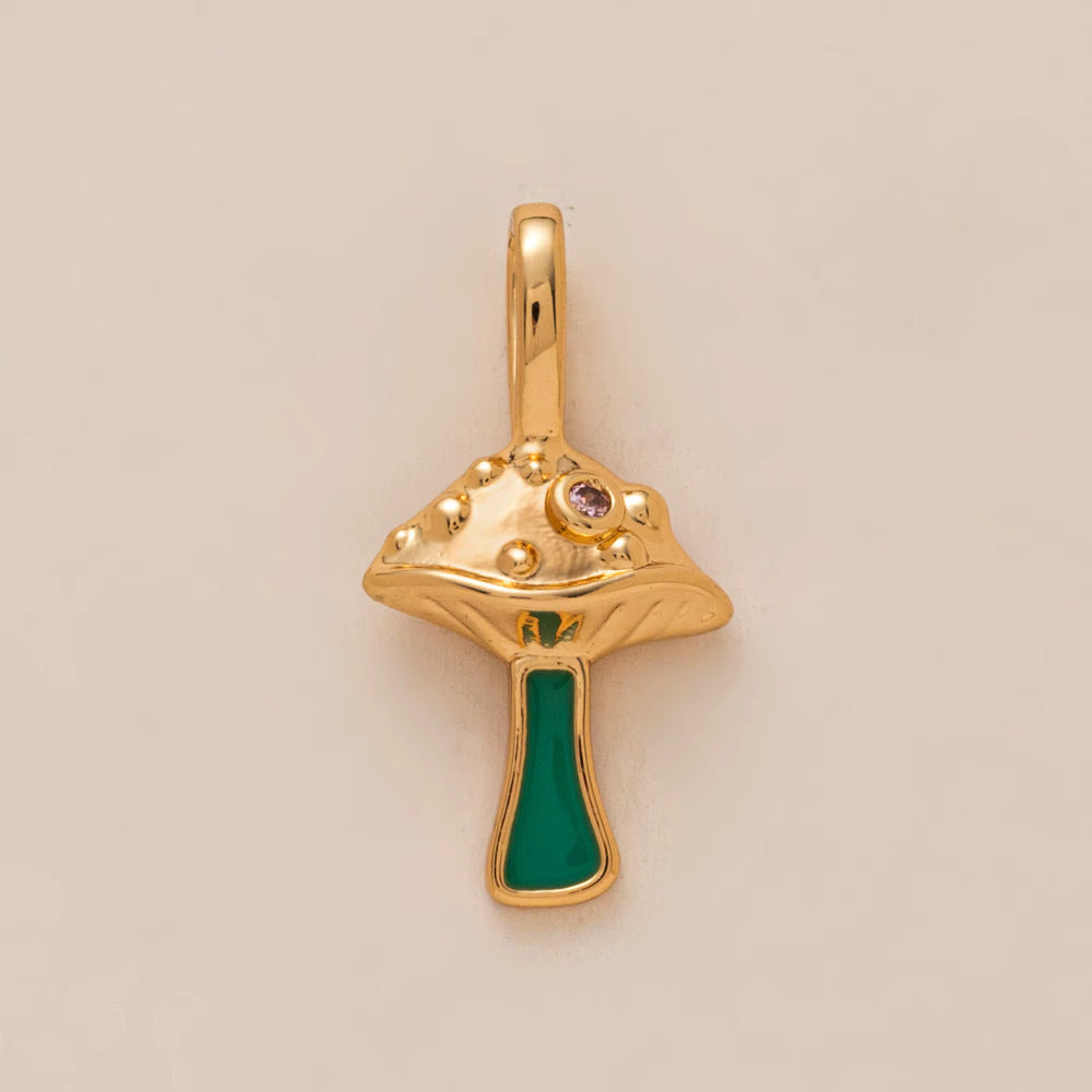 Minimalist Floral Pattern Brass PVD Plated Charm Bar