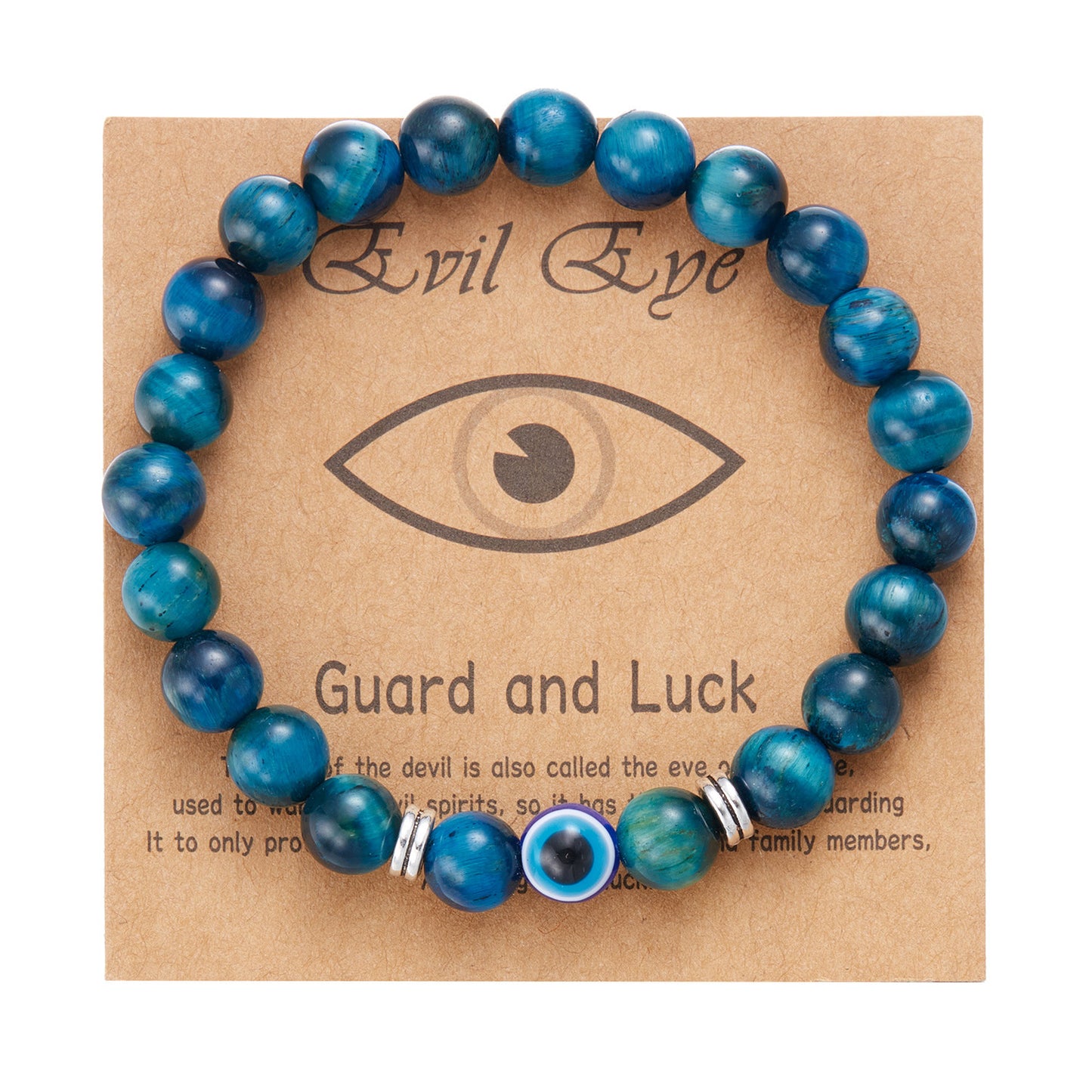 Casual Unisex Evil Eye Beaded Bracelet with Alloy and Resin Glass Beads