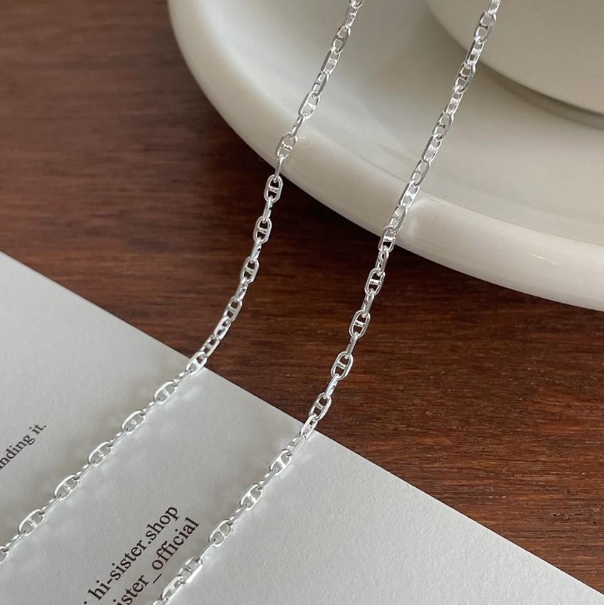 Collana con ciondolo geometrico minimalista da donna in argento sterling 925 con accento di perla