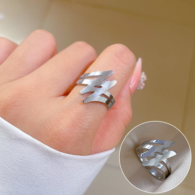 Minimalist Cool-Sweet Titanium Steel Crown Ring for Unisex