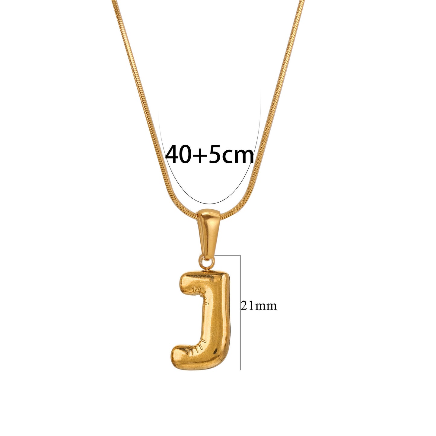 Collana con Pendente Rotondo Minimalista con Lettera per Donna e Uomo Acciaio Inossidabile con Placcatura in Oro 18K Design Geometrico Lucidato Ispirato ai Palloncini