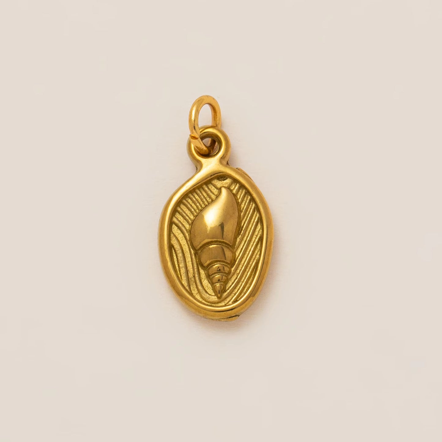 Vintage 18K Gold Plated Stainless Steel Pendant Charm Bar PVD Coated