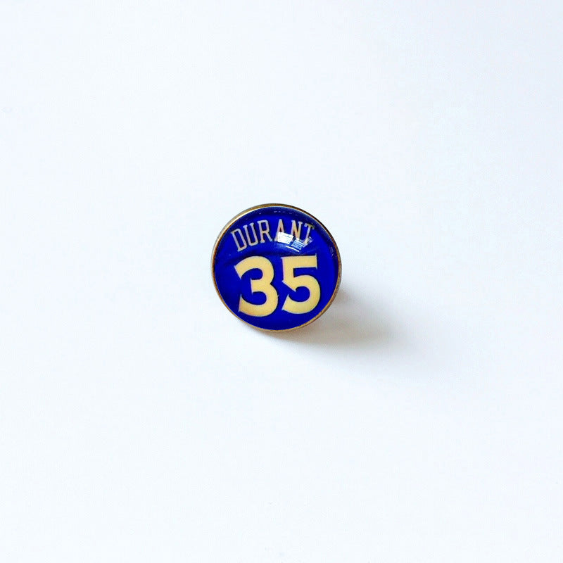 Pin de solapa metálico de equipos de baloncesto retro de la NBA - Insignia con gema vintage - Broche de Kobe Curry - Regalo para fans - Unisex