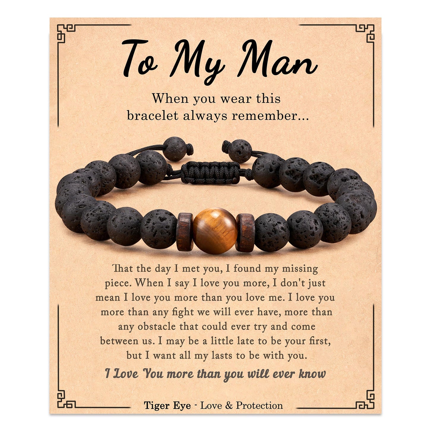Minimalist Matte Round Geometric Natural Stone Beaded Bracelet Unisex Business Casual Wristband