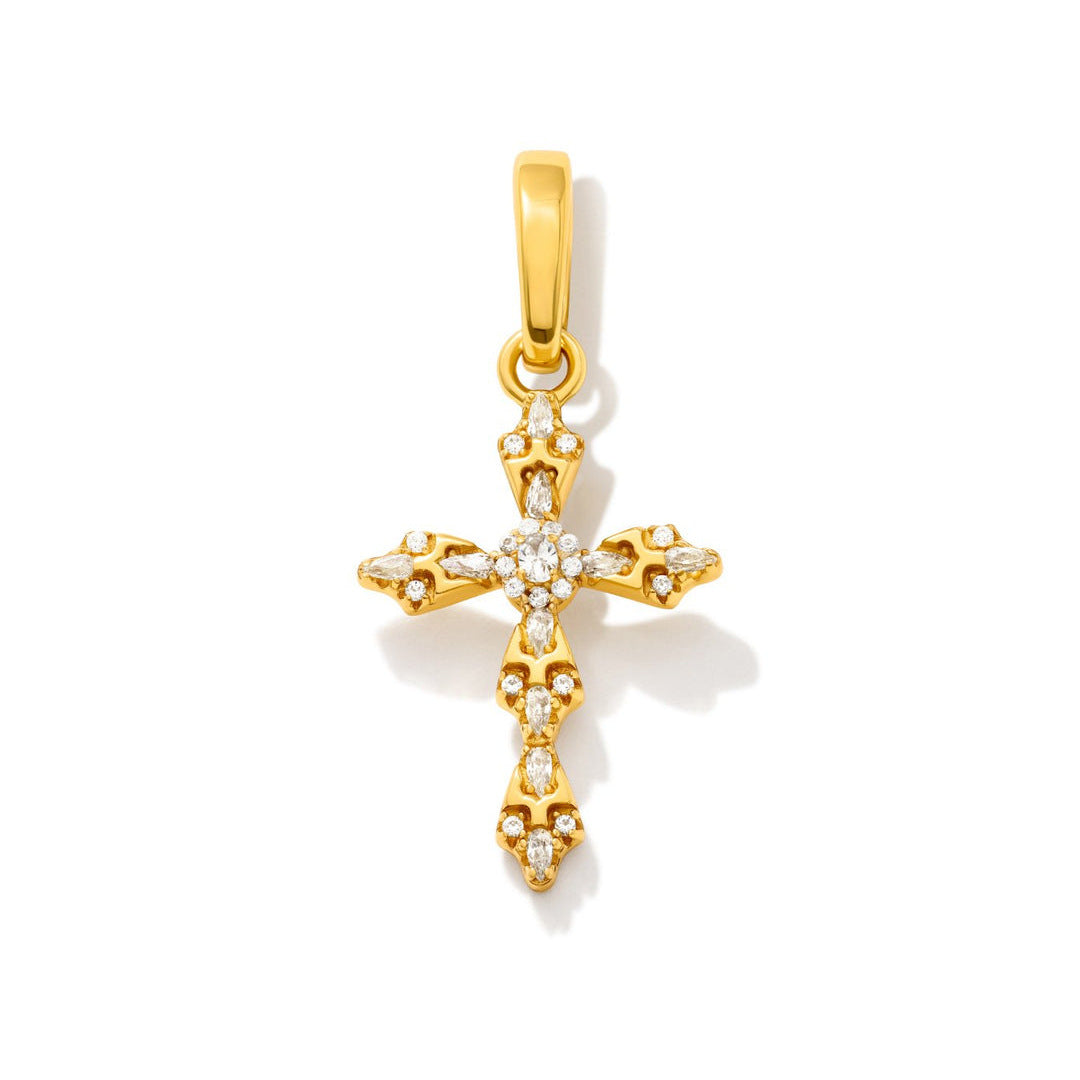 Vintage 18K Gold Plated Stainless Steel Butterfly Charm Bar PVD