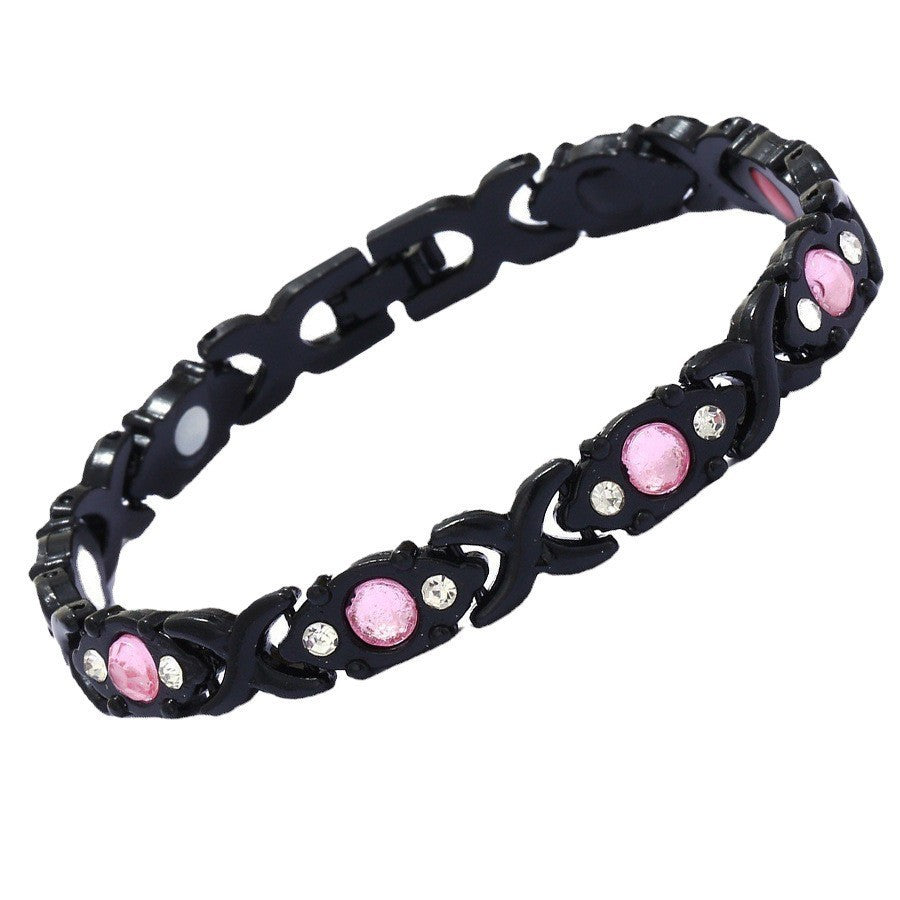 Bracciale Minimalista Magnetico Regolabile a Forma di Foglia in Lega di Zinco Placcato con Design Geometrico per Donna e Uomo