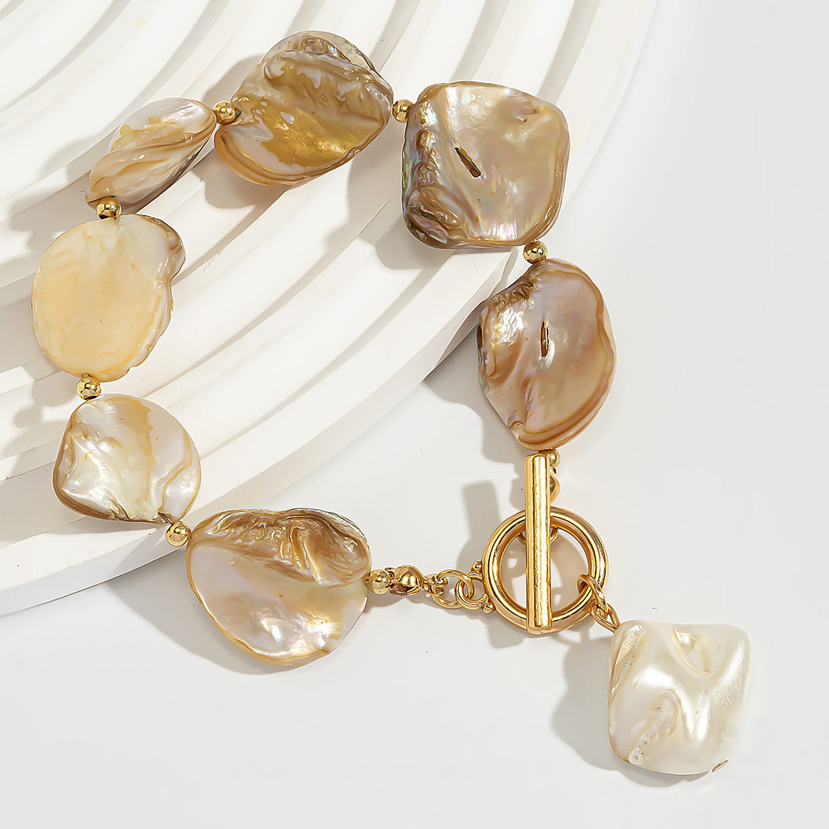 Collana pendente a stella con conchiglia minimalista in lega di zinco con finitura placcata da donna