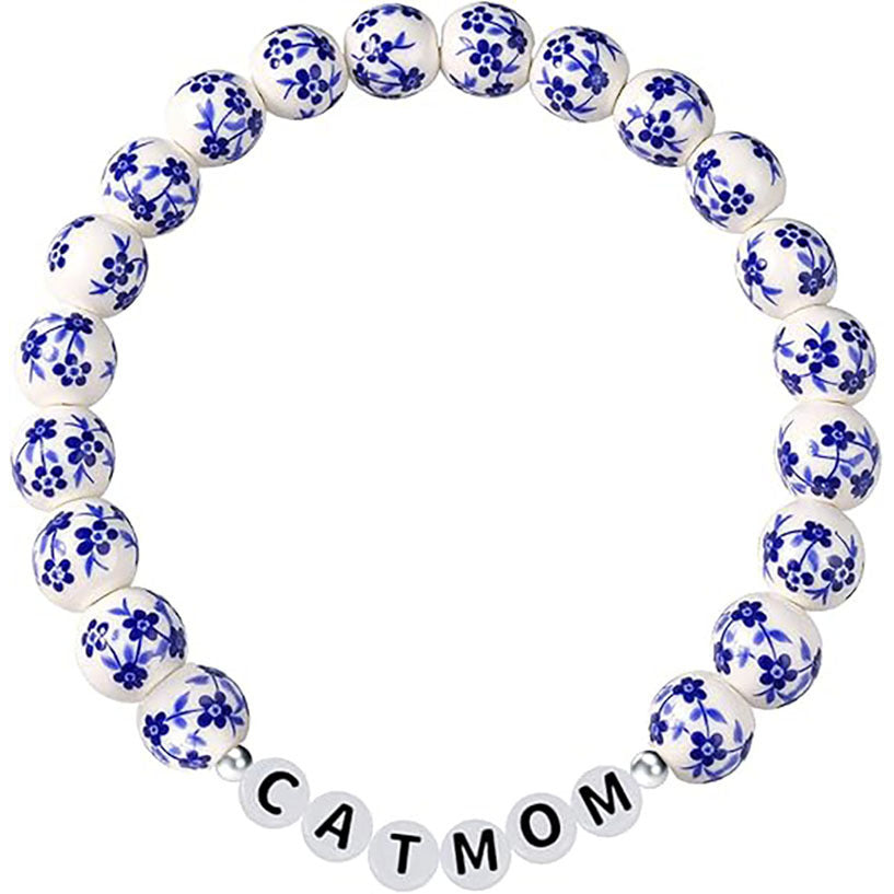 Elegant Ceramic Letter Beaded Bracelet for Women