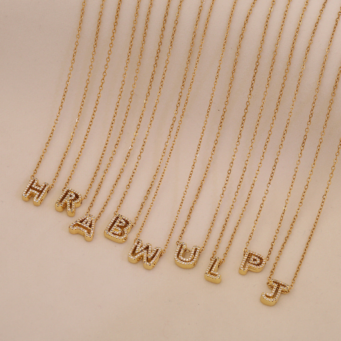 Minimalist Letter-Shaped Stainless Steel Pendant Necklace for Women with Versatile Clavicle Design