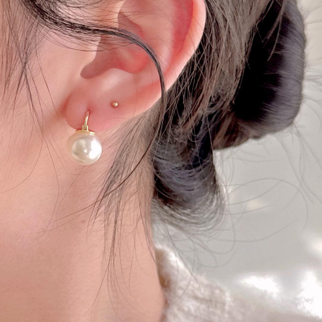 Pendientes de botón minimalistas de plata de ley 925 con forma de letra, estilo coreano, bordes pulidos y acento geométrico