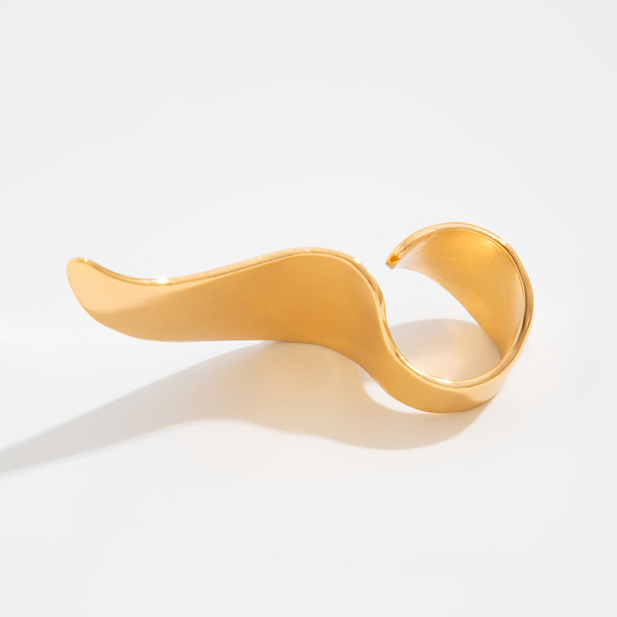Anillo Abierto Geométrico Minimalista con Nudo para Mujer en Aleación con Acabado Chapado