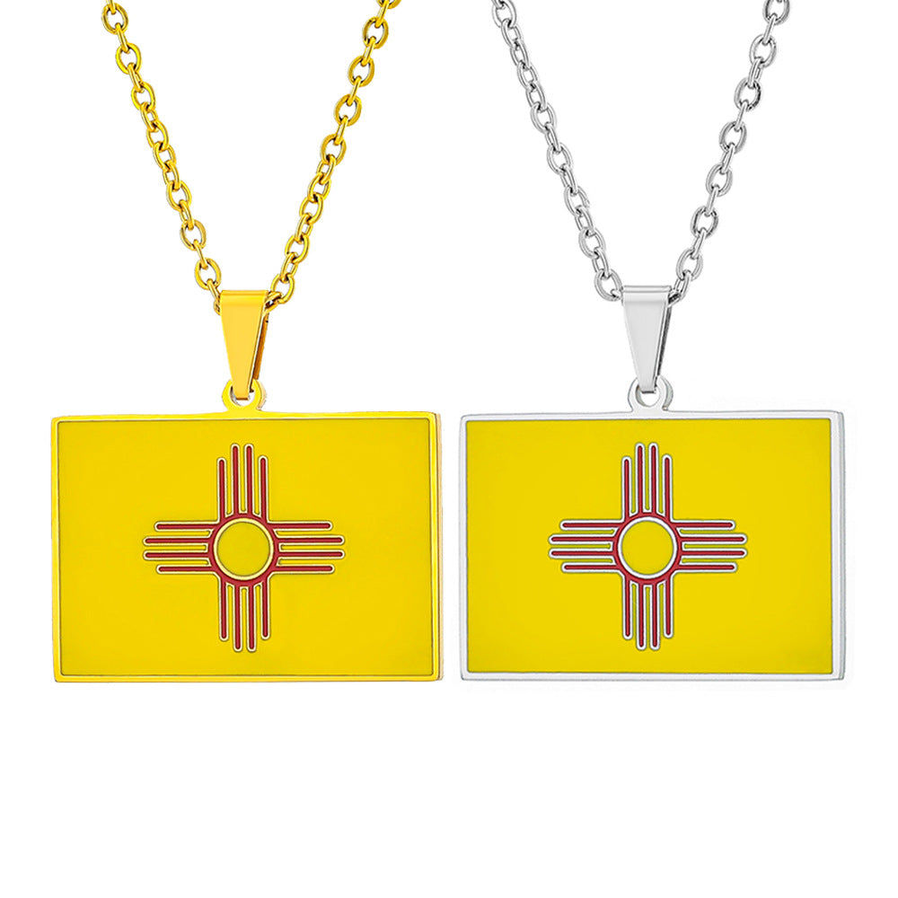 Collar de Acero Inoxidable Minimalista Geométrico con Acabado al Vacío para Uso Informal y Casual de Negocios Unisex
