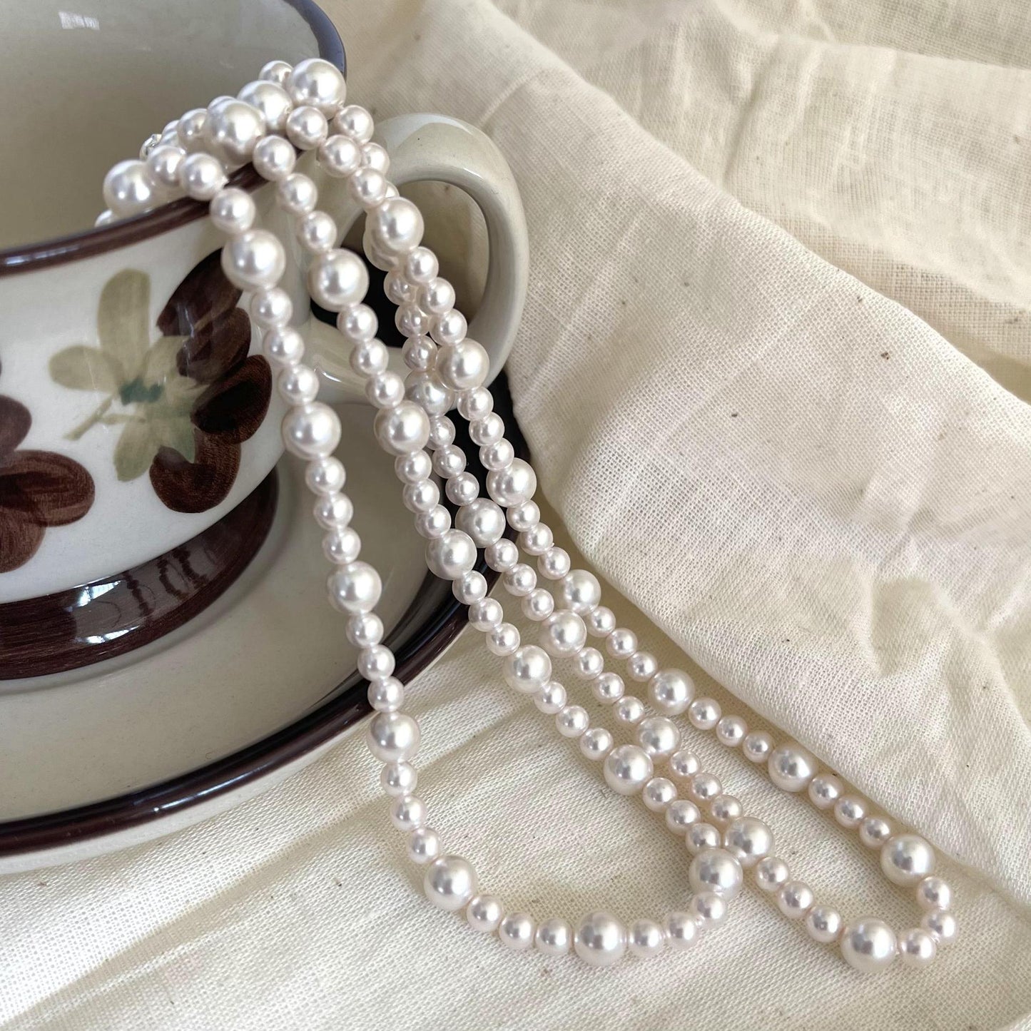 Minimalist Star-Shaped 925 Sterling Silver Anklet with Pearl Accent