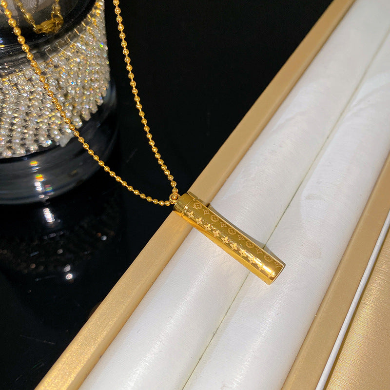 Elegant Geometric Round Titanium Steel Plated Necklace for Women