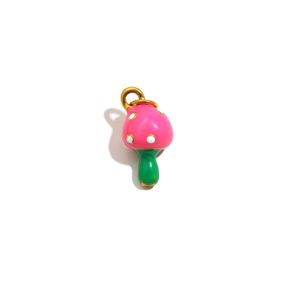 18K Gold Plated Drip Oil Animal Shape Stainless Steel Charm Bar