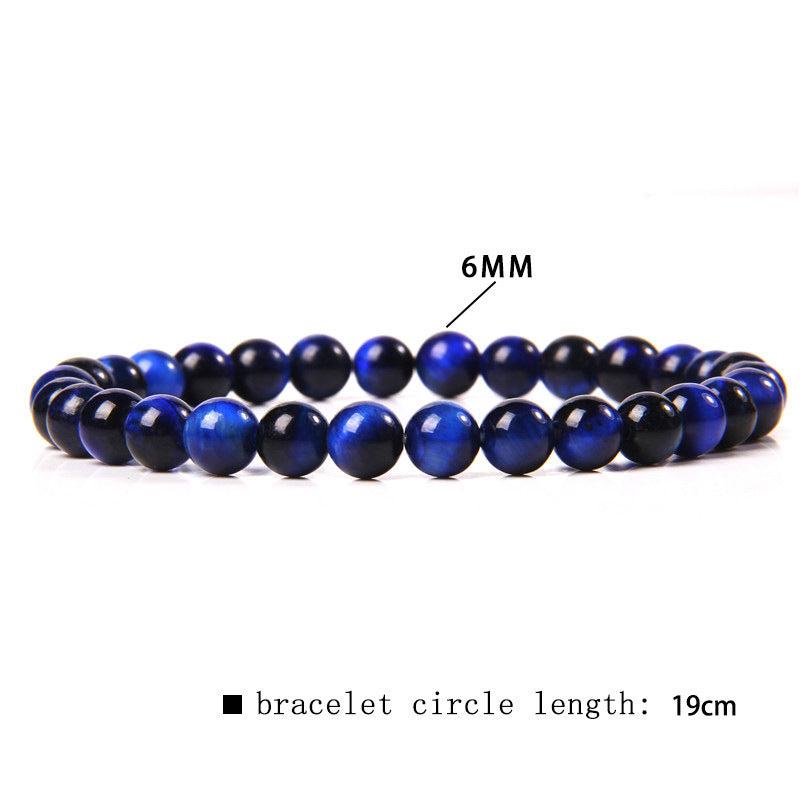 Elegant Casual Geometric Natural Agate Beaded Bracelet Unisex 6mm