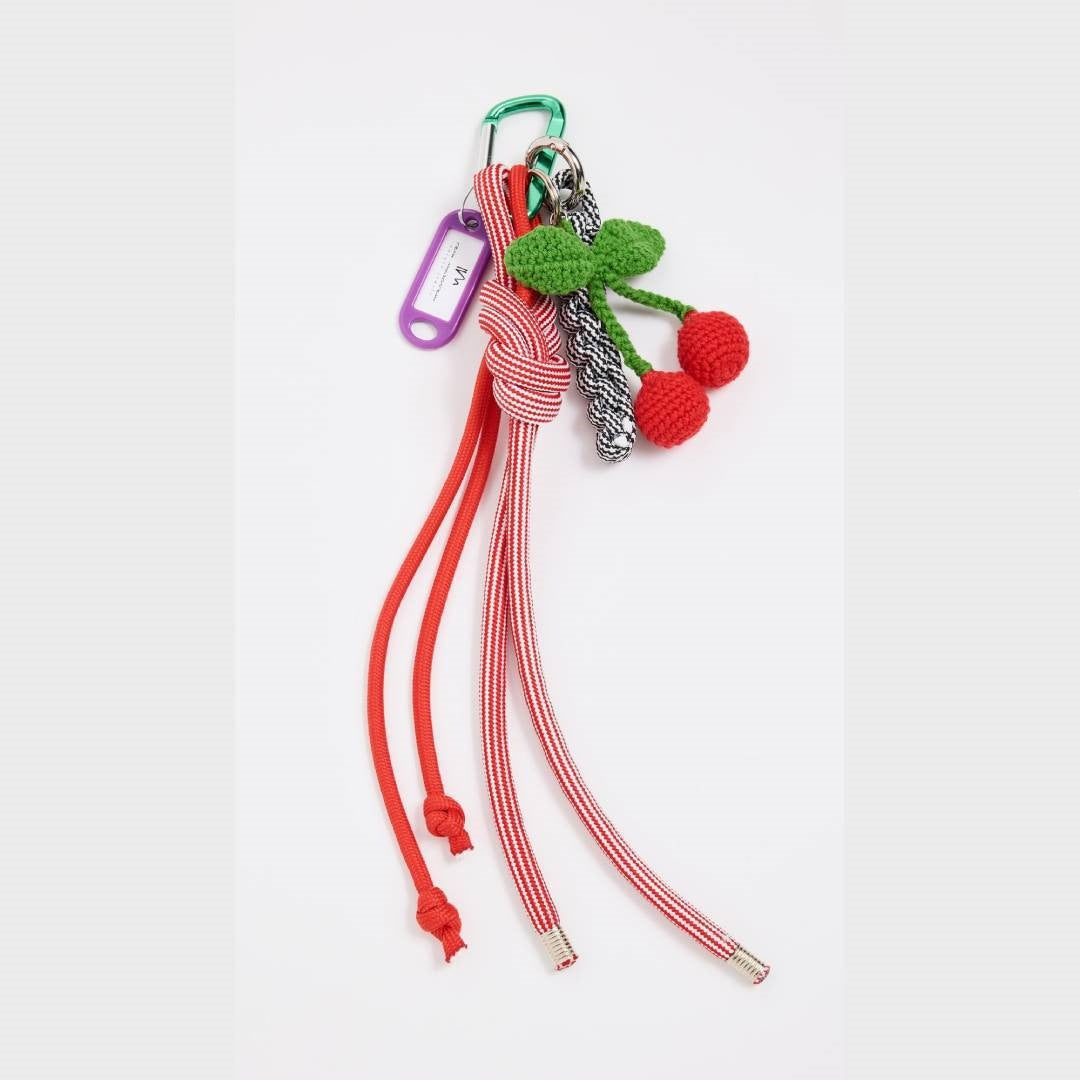 Vintage Elegant Geometric Cherry Heart Teardrop Bell Alloy Plated Bag Charm