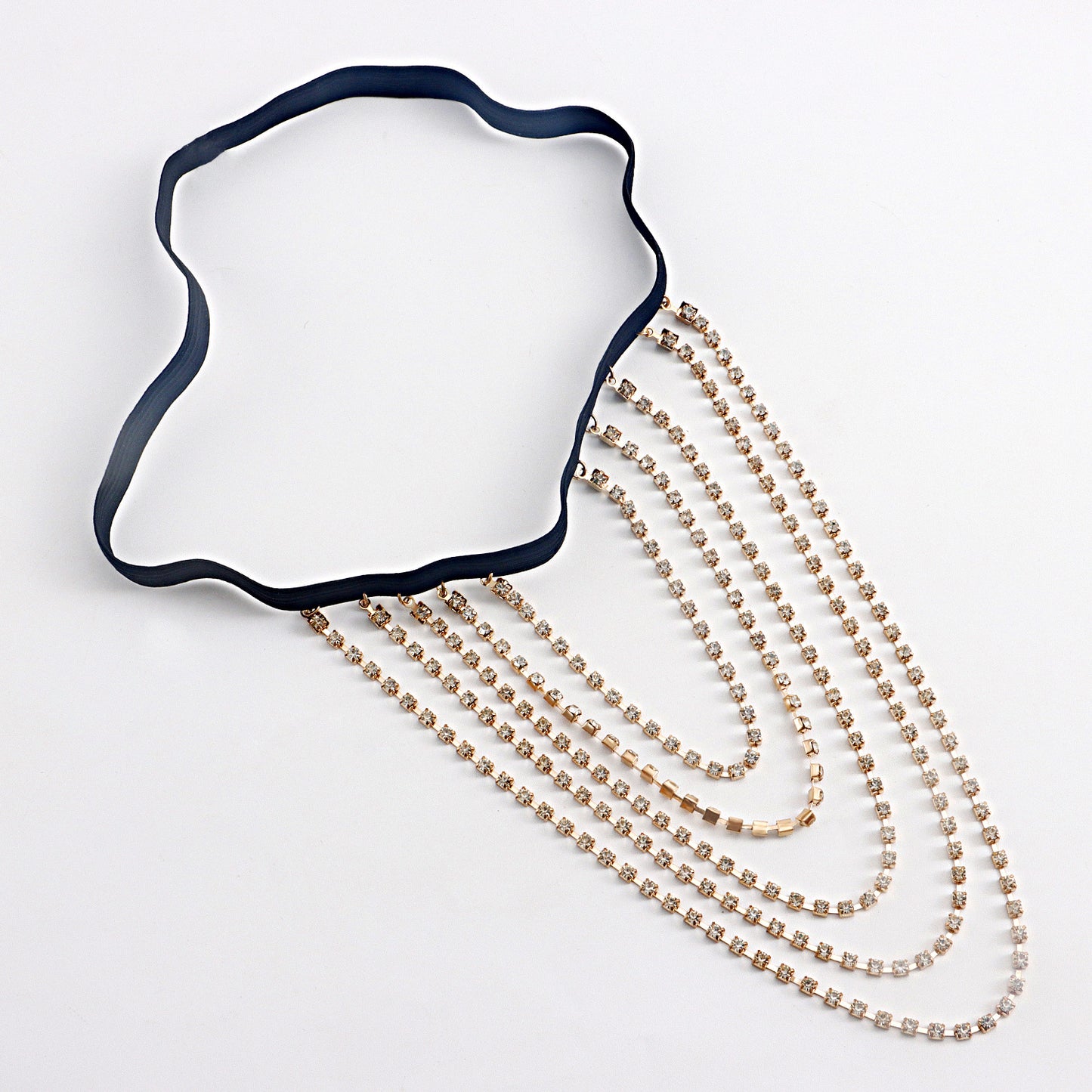 Minimalist Punk Multi-Layer Rhinestone Body Chain for Women