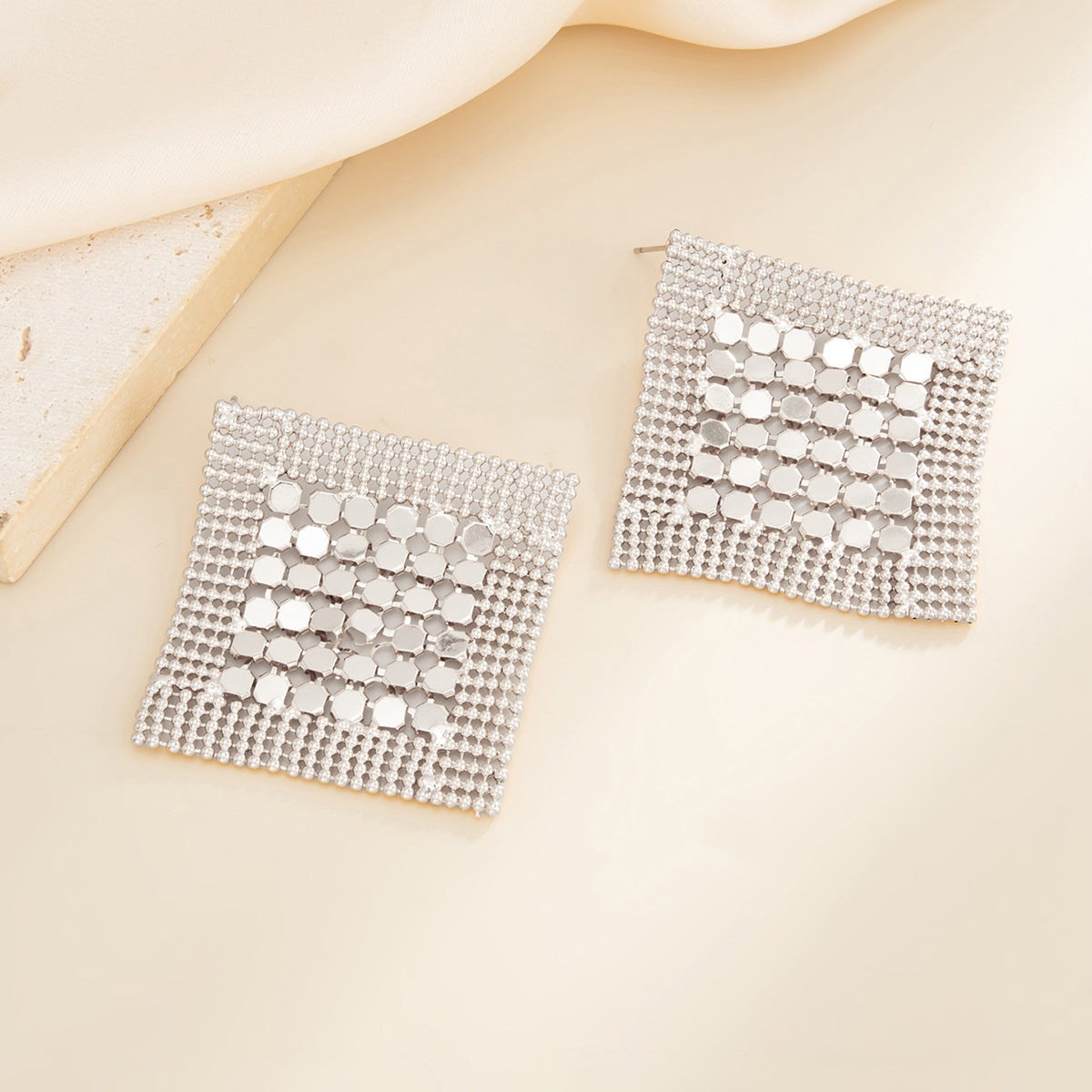 Minimalist Geometric Aluminum Alloy Plated Earrings for Women