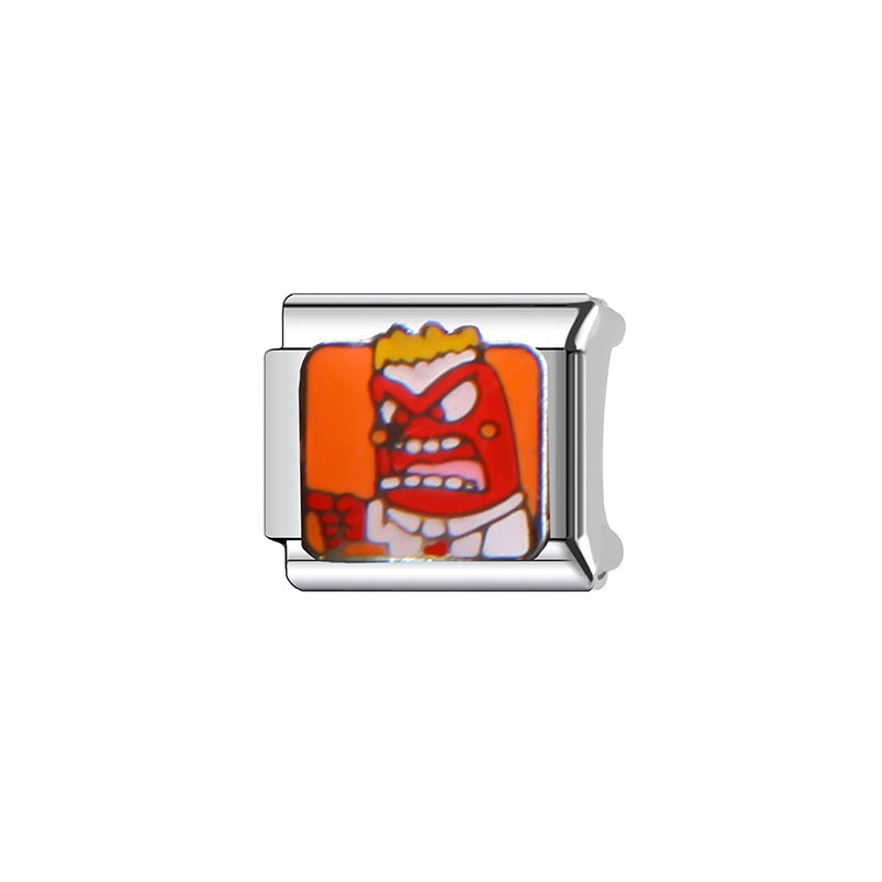 Sweet Cartoon Plated Stainless Steel DIY Charm Bar Bracelet Unisex