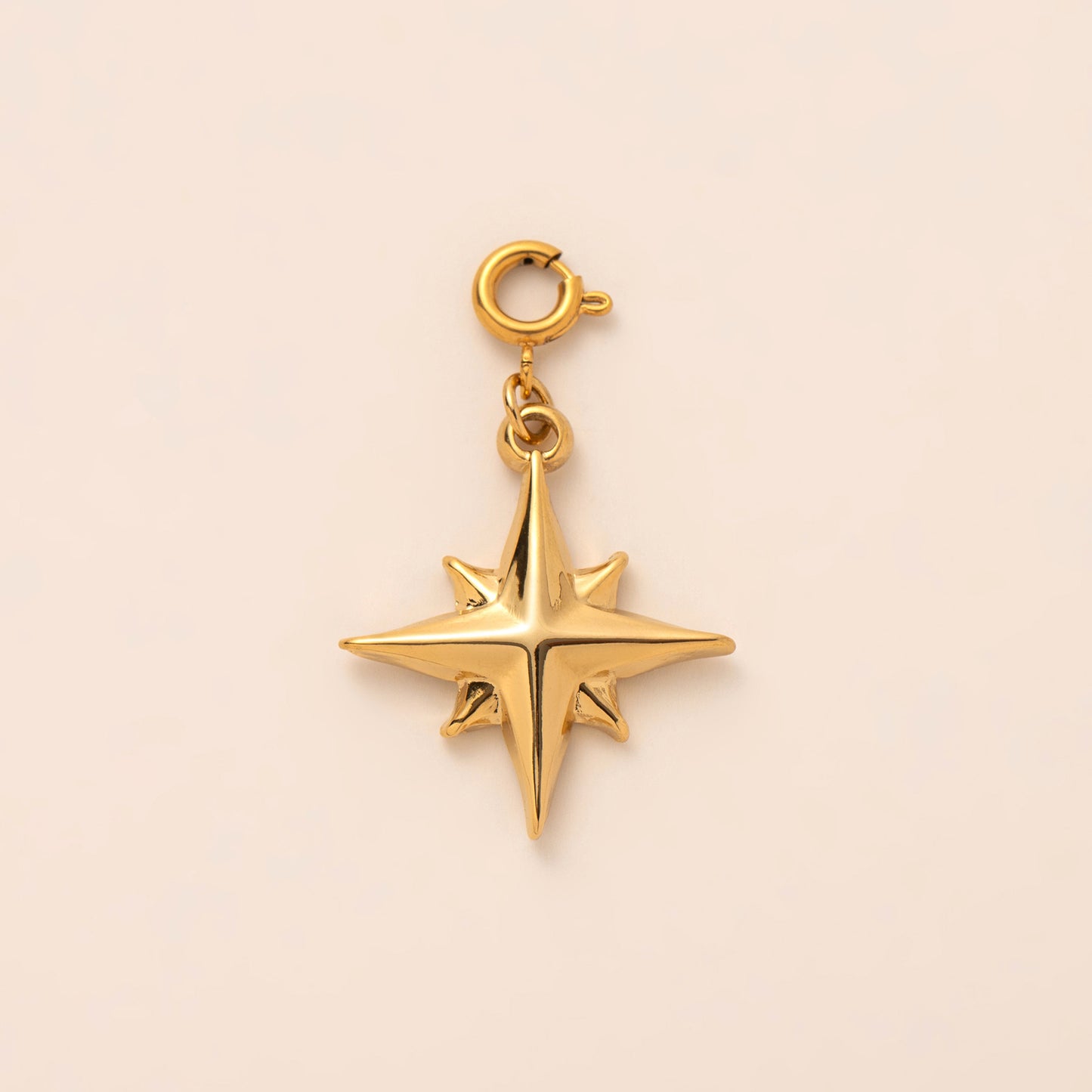 Vintage Stainless Steel PVD Gold Plated Moon Star Charm Bar Necklace Ball Chain Unisex
