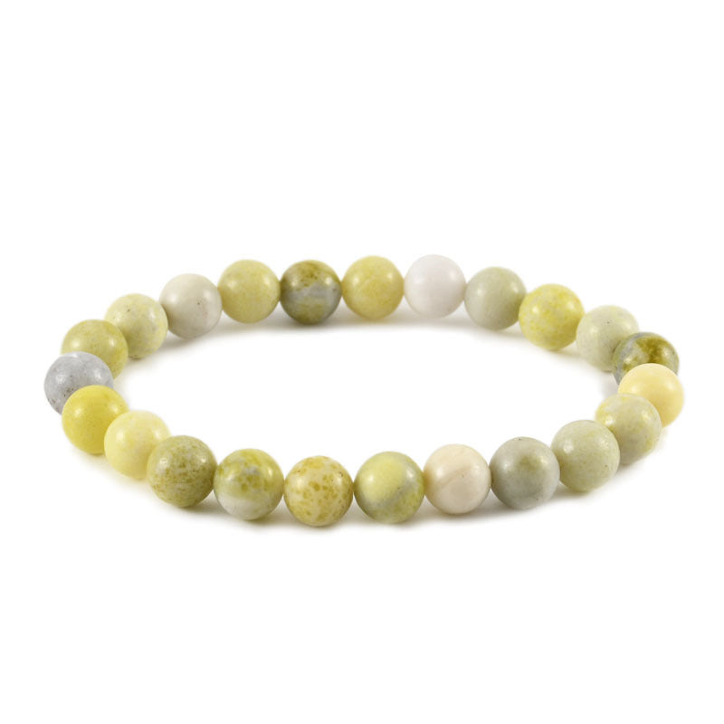 Geometric Natural Stone Agate Beaded Bracelet Unisex Handmade Jewelry