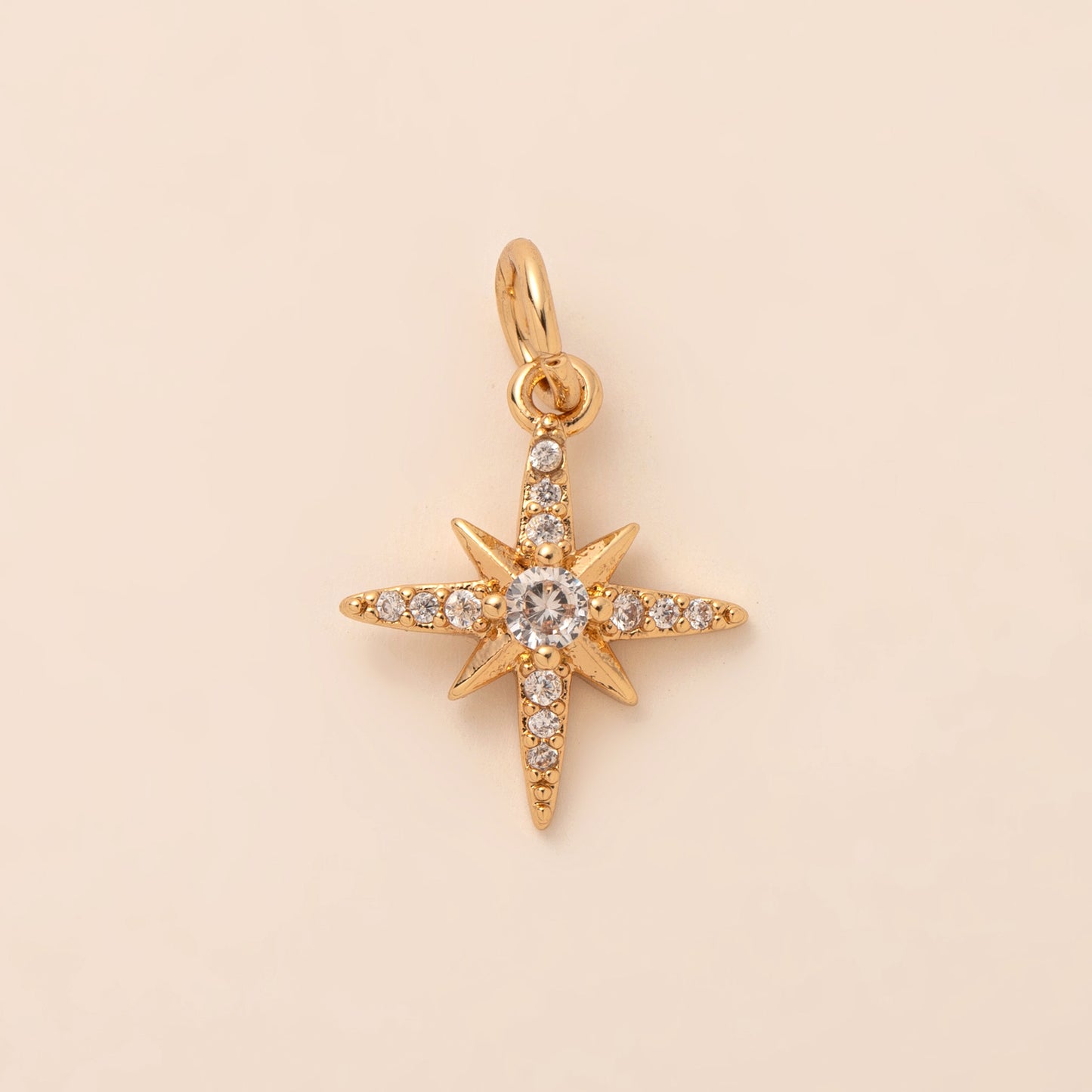 Vintage Geometric Star Moon Plated Brass Stainless Steel Pendant Necklace Charm Bar