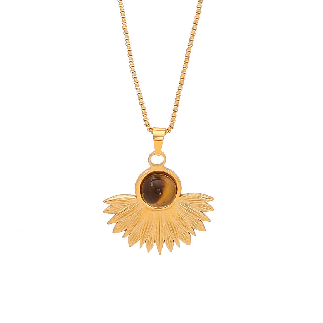 Minimalist Geometric Hexagon Stainless Steel Pendant Necklace with Plated Finish for Women