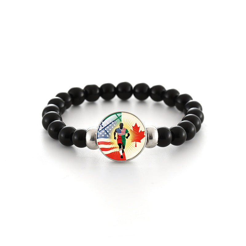 Bracciale in Perline di Cristallo Geometrico Unisex