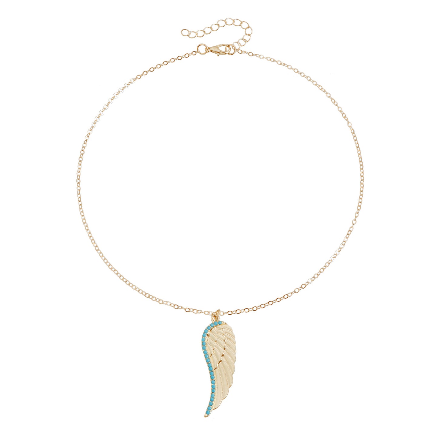 Vintage Geometric Tree of Life Alloy Necklace with Turquoise Inlay Plated Finish