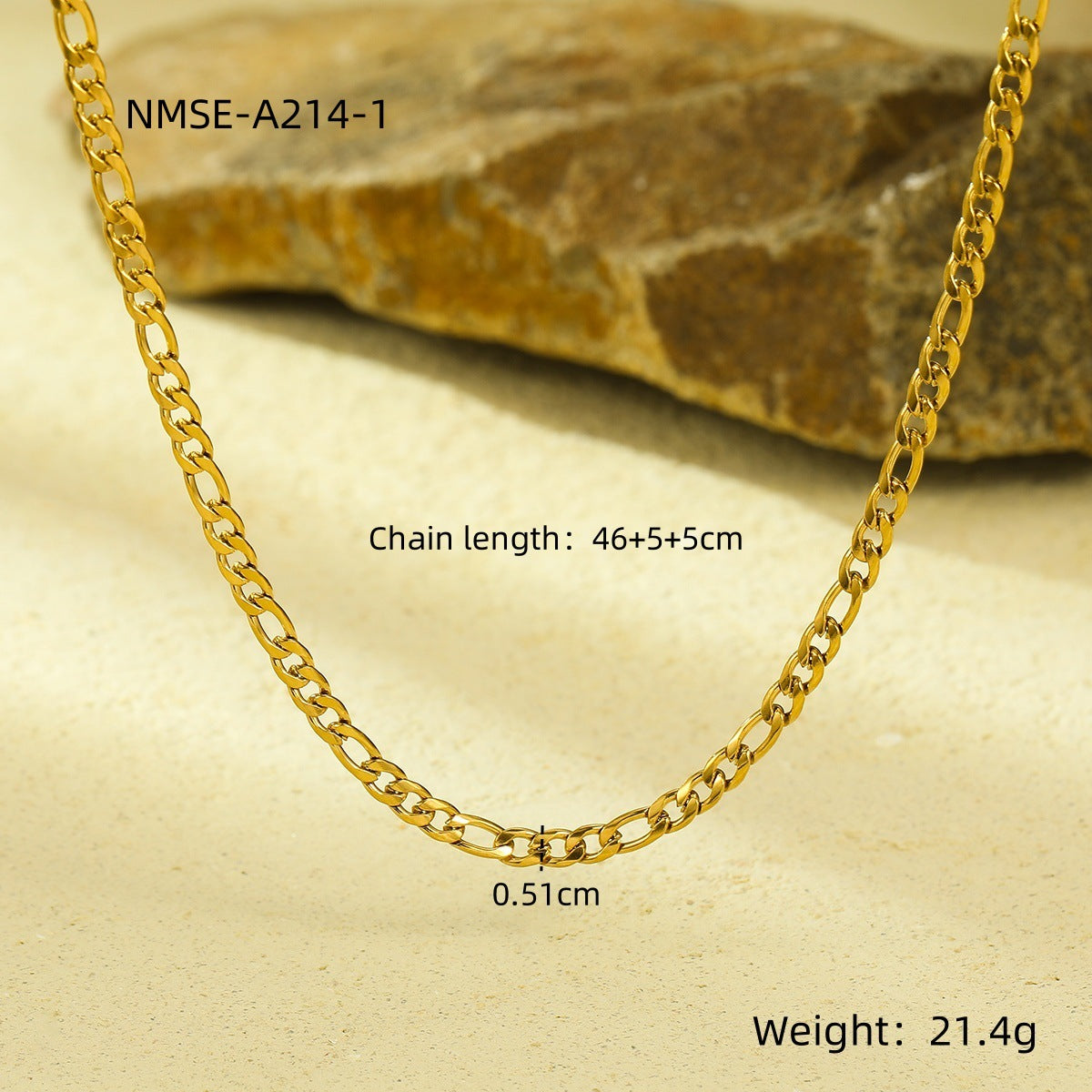 Collar con Colgante de Acero Inoxidable Estilo Hip Hop Minimalista con Baño de Oro de 18K para Mujer, Diseño de Cadena a la Clavícula