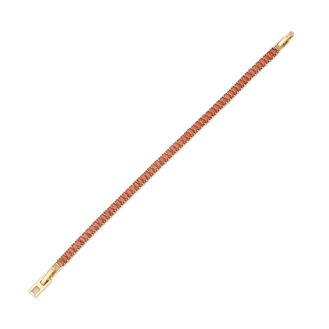 Bracciale quadrato geometrico alla moda da donna con zirconi intarsiati, accessorio chic minimalista da ufficio