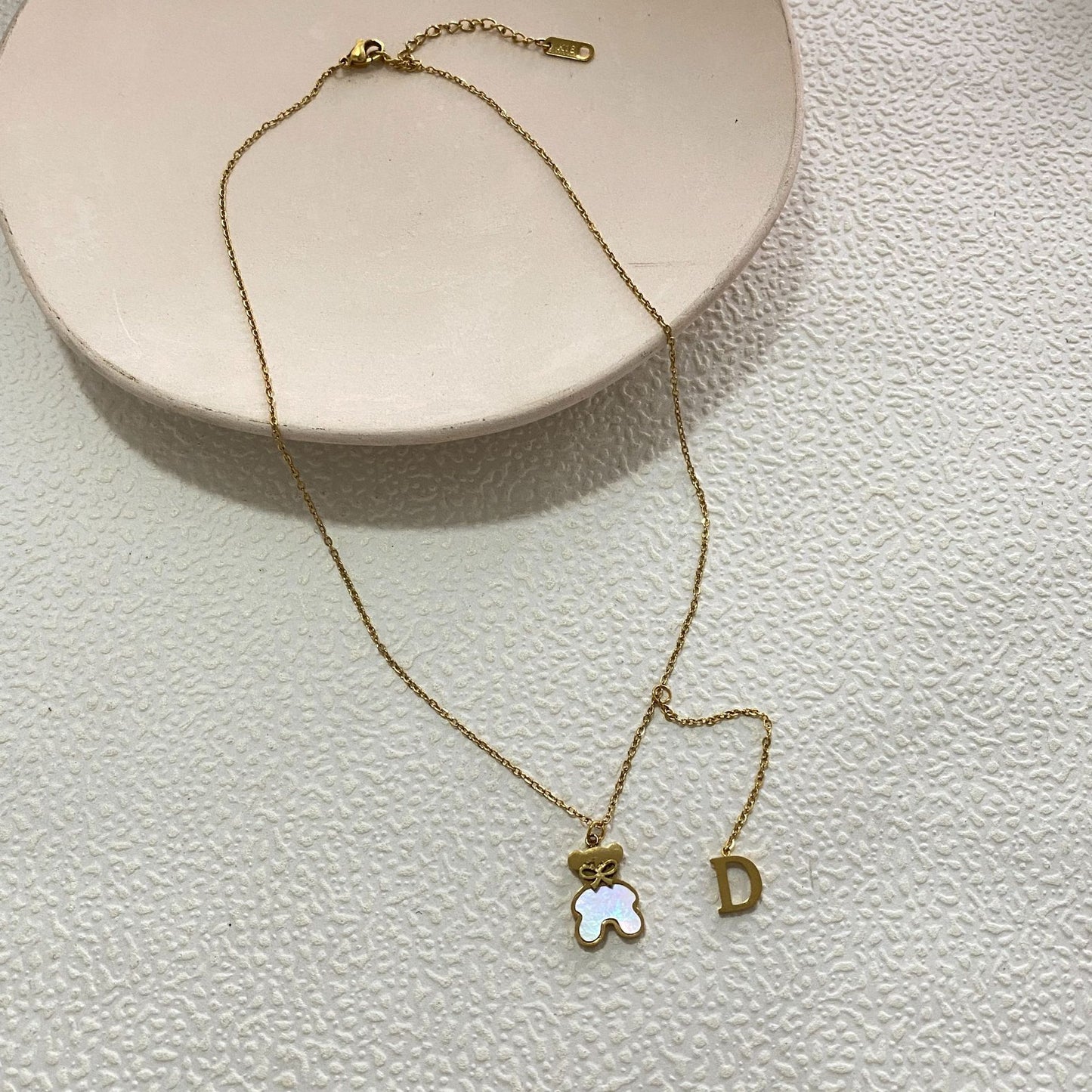 Cute Animal Gold Plated Titanium Steel Pendant Necklace for Unisex