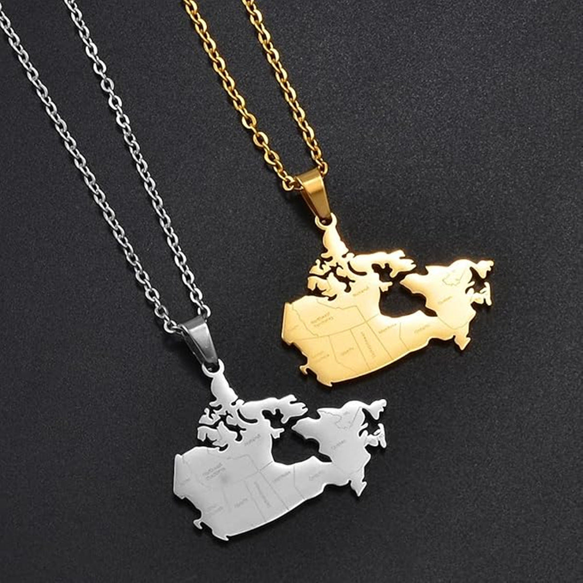 Natural Style Geometric Pendant Necklace in Titanium Steel with Electroplated Finish for Unisex Daily Wear