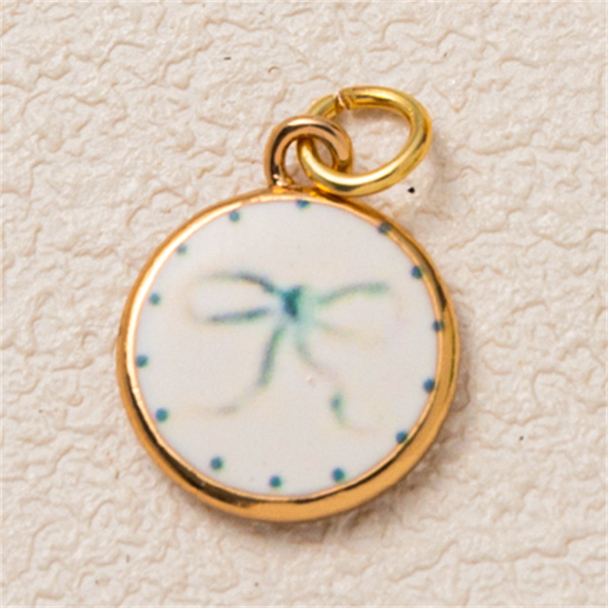 Minimalist Floral Pattern Brass PVD Plated Charm Bar