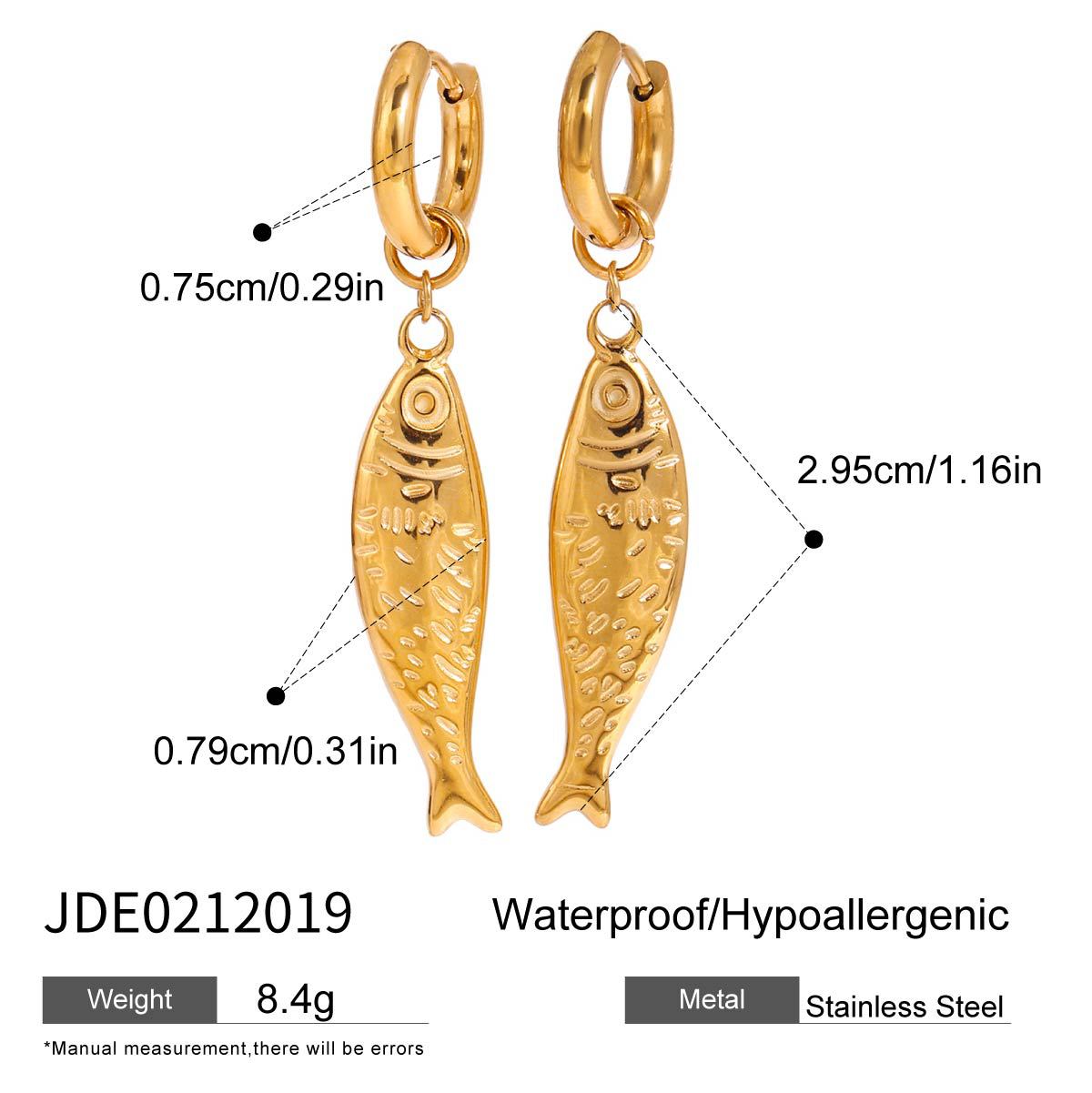 Orecchini da donna in acciaio inossidabile placcato con design geometrico quadrato minimalista