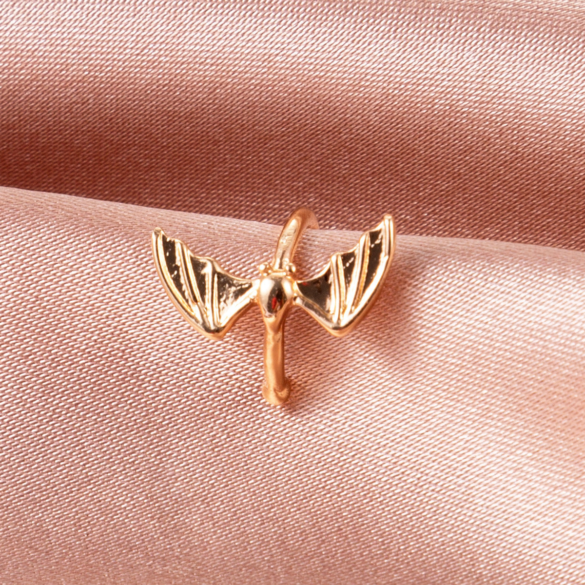 Clip per orecchio in rame a forma di pipistrello in stile gotico scuro con finitura galvanica, unisex