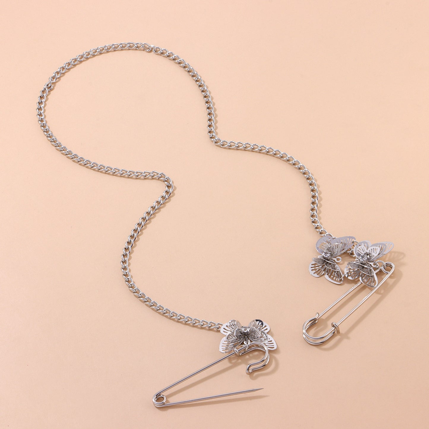 Women's Fashionable Butterfly Brooch Rhinestone Alloy Plated Decorative Pin Jewelry