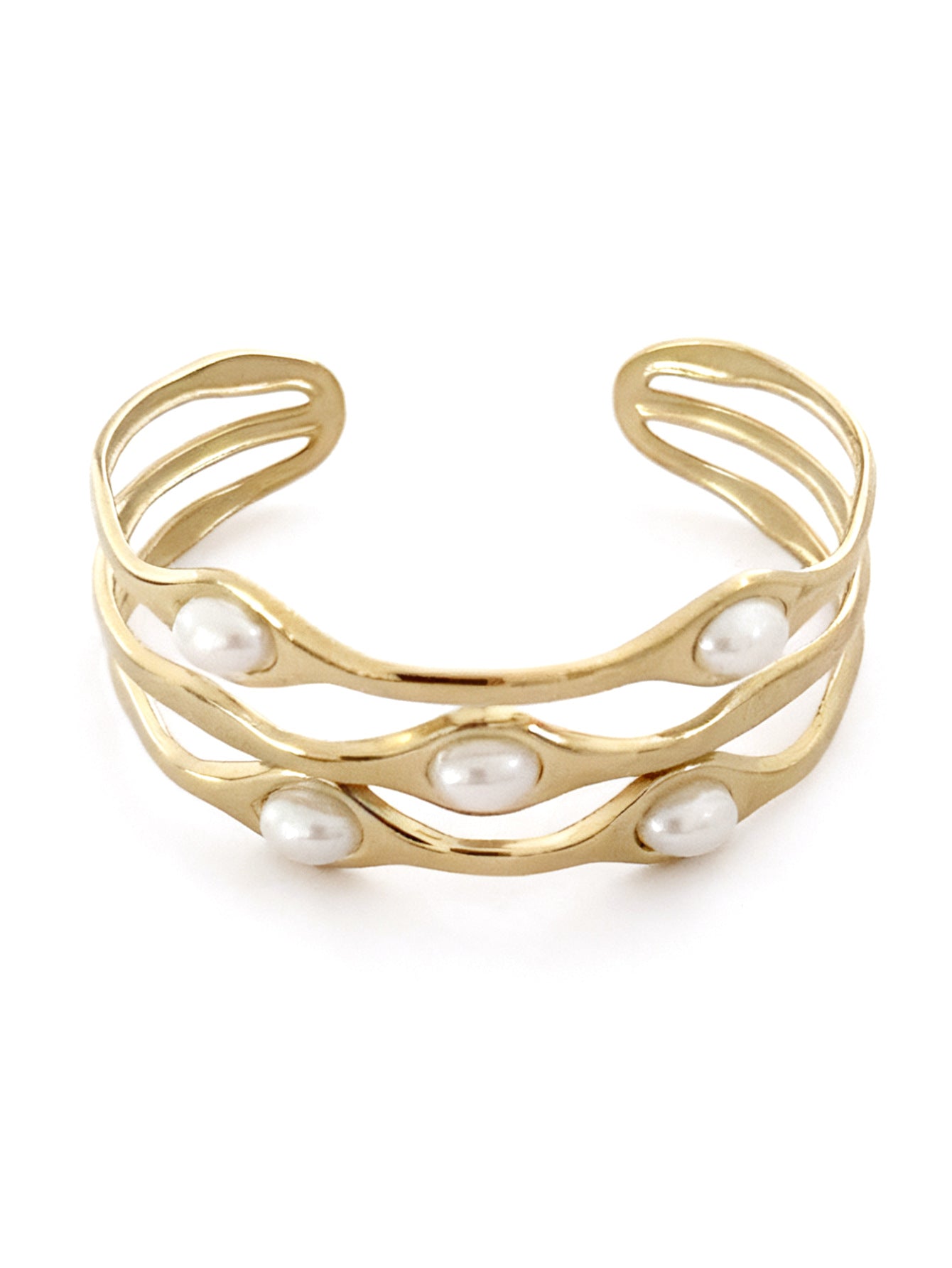 Minimalist Colorful Plated Stainless Steel Leaf Flower Heart Bracelet