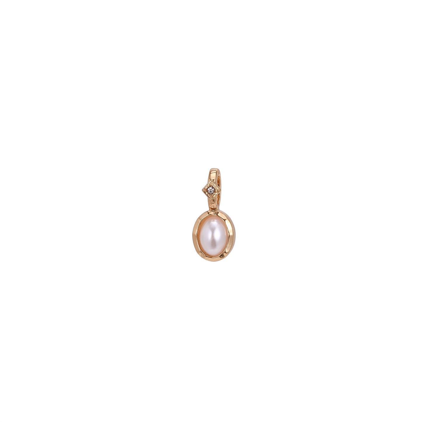 Elegant Geometric Teardrop Brass Necklace with Titanium Steel Pendant and Cubic Zirconia Inlay