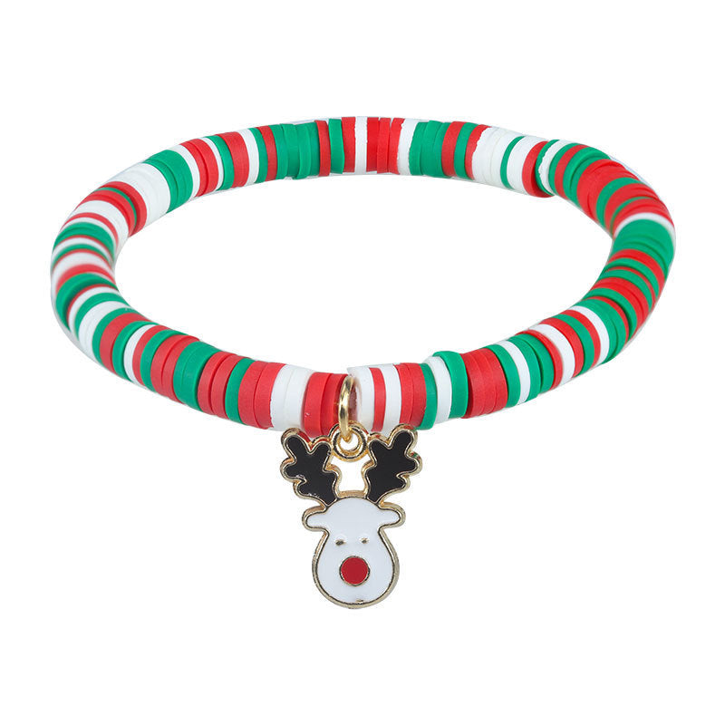 Christmas Letter Alloy Charm Bar Bracelet Unisex DIY Handmade