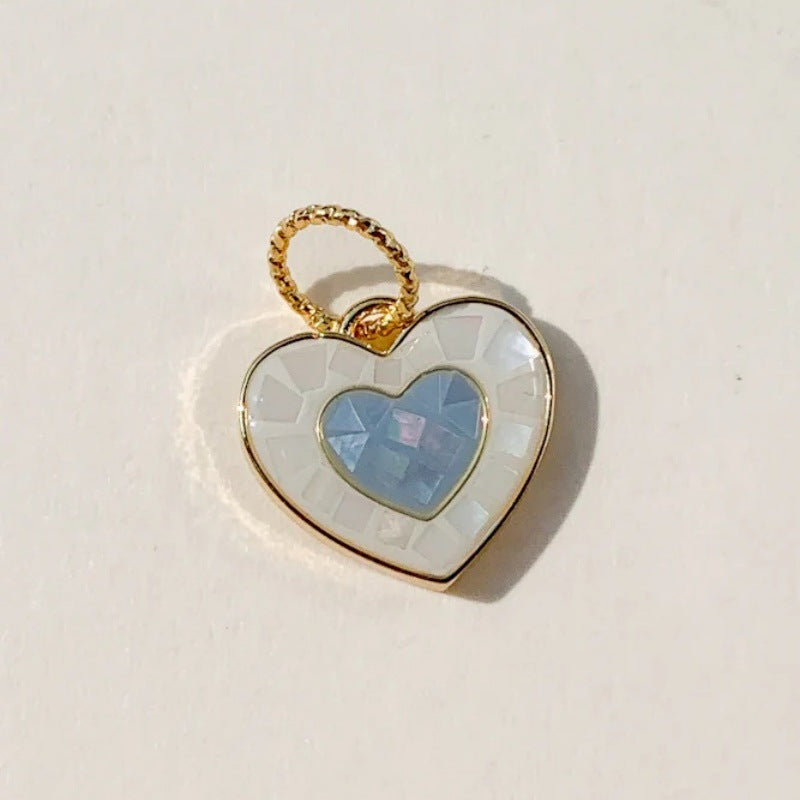 Sweet Minimalist Heart Teardrop Geometric Stainless Steel Plated Pendant Charm Bar