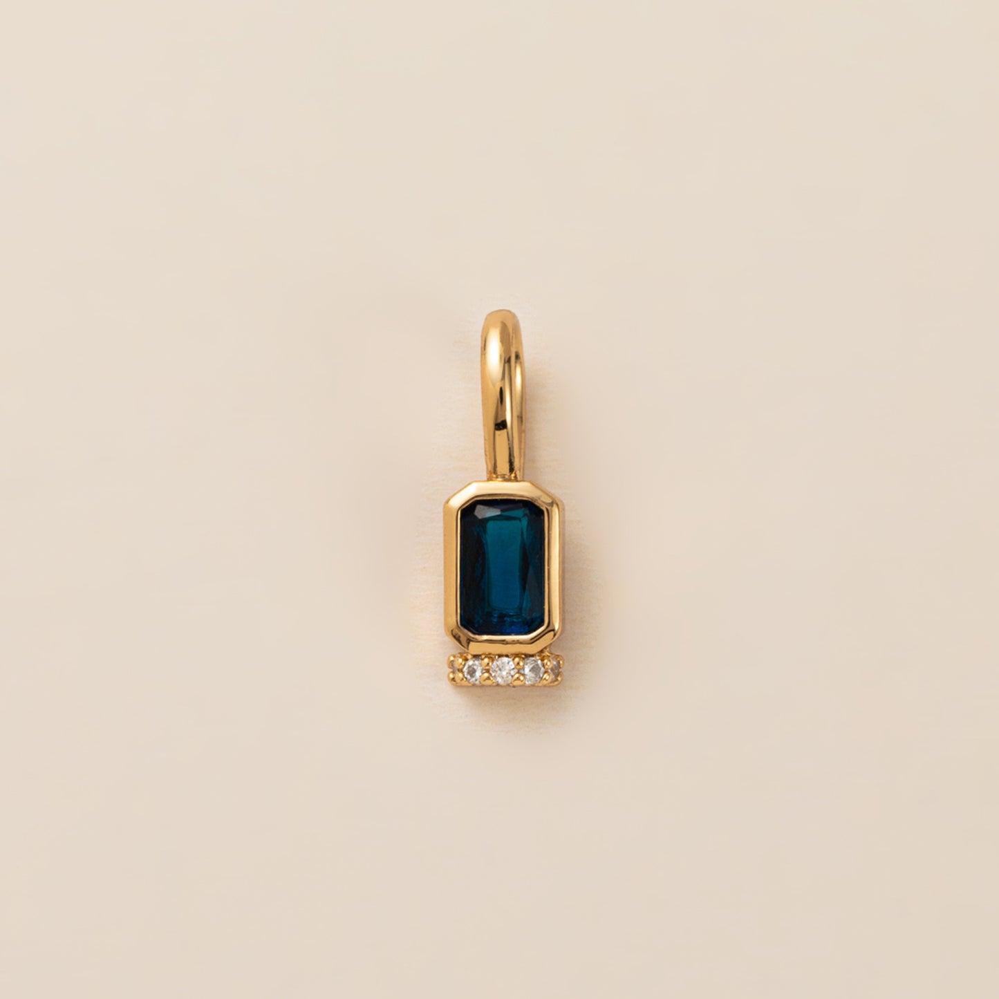 Minimalist Geometric Round Square Brass Plated Pendant Charm Bar with Openable Clasp