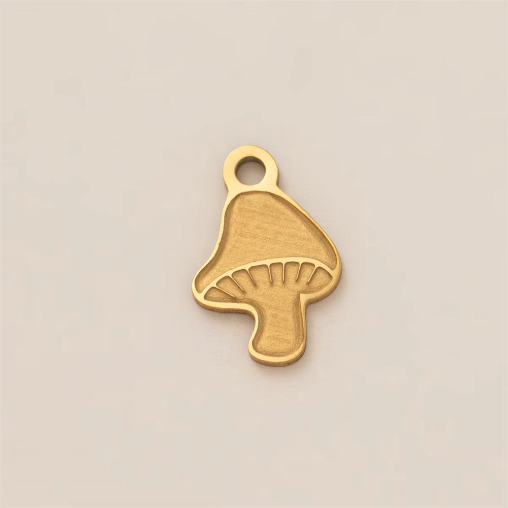 Minimalist 18K Gold Plated Stainless Steel Geometric Charm Bar with Cubic Zirconia