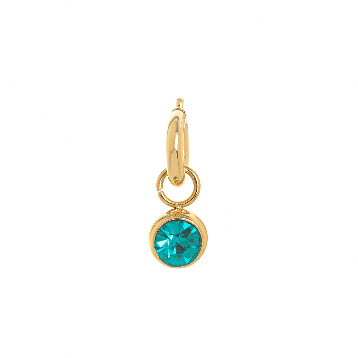 Minimalist Sweet Round Brass Rhinestone Inlay Charm Bar