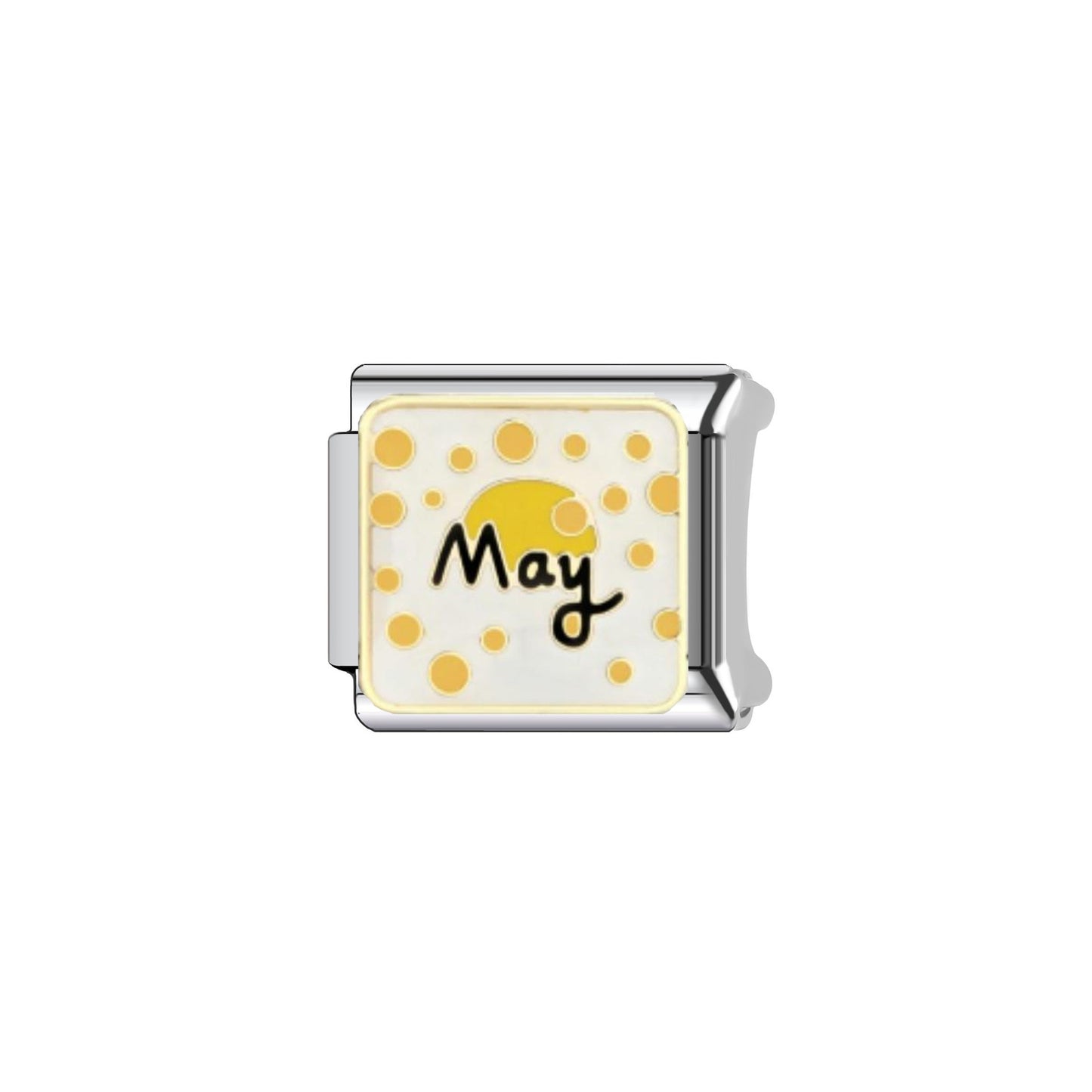 Unisex Stainless Steel Plated Letter Number DIY Charm Bar Bracelet